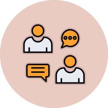 sohbet simgesi, vektör illüstrasyonu basit tasarım