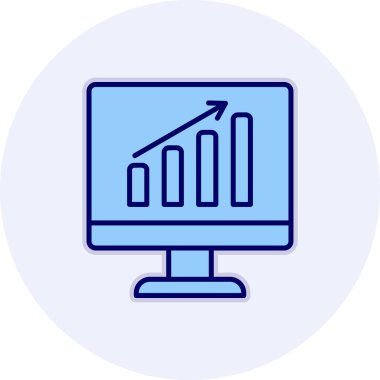 Analytics icon, vector illustration simple design