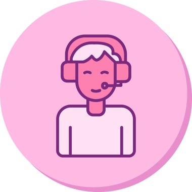 çağrı merkezi operatör simgesi illüstrasyonu 