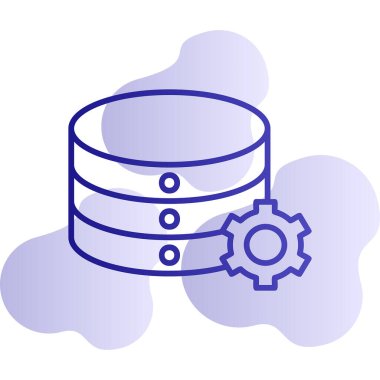 veritabanı. Web simgesi basit illüstrasyon 