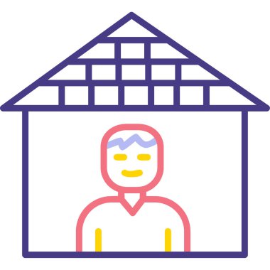 Karantina web simgesi vektör illüstrasyonu