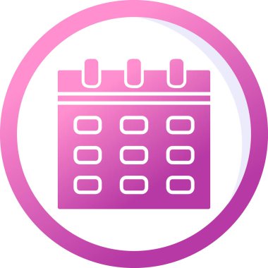 Takvim simgesi, vektör illüstrasyonu basit tasarım