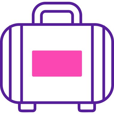 Bavul web simgesi, vektör çizim