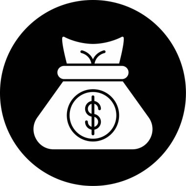 para çantası simgesi, vektör illüstrasyonu basit tasarım