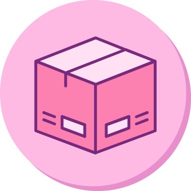 Paket, dağıtım simgesi vektör illüstrasyonu 