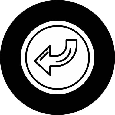 Ok simgesini, vektör illüstrasyonunu geri ver 