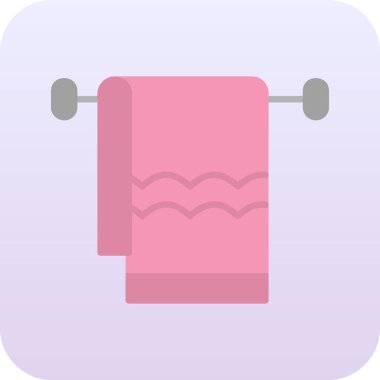 Havlu ağ simgesi, vektör illüstrasyonu 