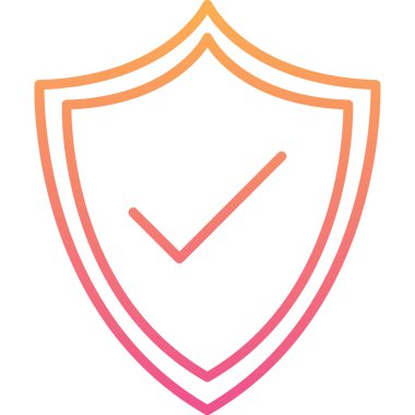 kalkan simgesi web basit illüstrasyon