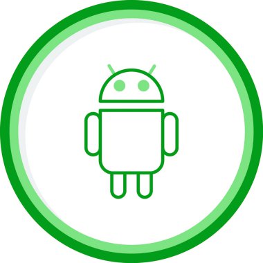 android simgesi vektör çizimi tasarımı