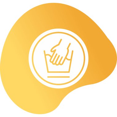 El yıkama web simgesi, vektör illüstrasyonu