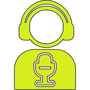 Dj web simgesi, vektör illüstrasyonu