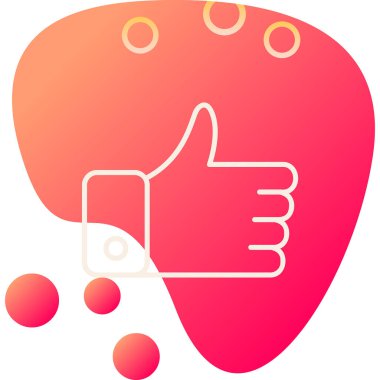 Baş parmak işareti. Basit resimleme