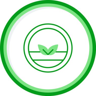 Vegan logosu, vektör çizimi basit tasarım