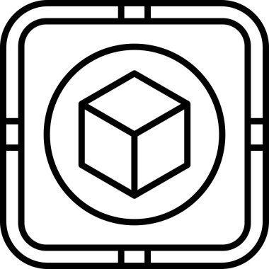 3D Basit Simge, Vektör İllüstrasyonu