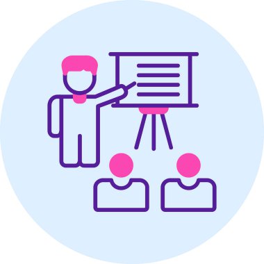 personel eğitim simgesi, vektör illüstrasyonu basit tasarım