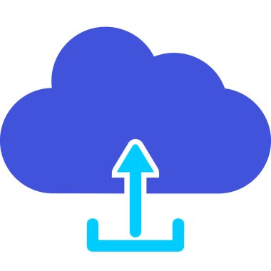 Bulut simge vektör çizim upload          