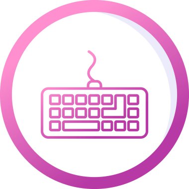 Klavye web simgesinin vektör illüstrasyonu
