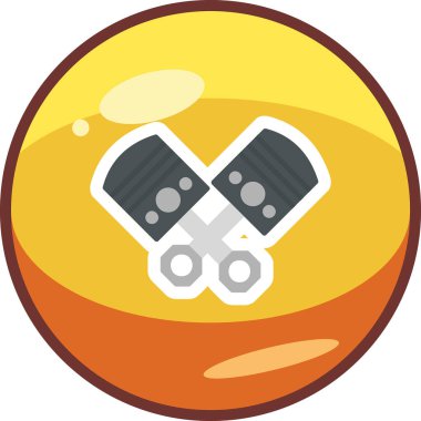 Pistons simgesi, vektör illüstrasyonu basit tasarım