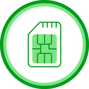 Sim Kart web simgesi, vektör illüstrasyonu
