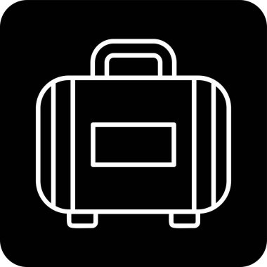 Bavul web simgesi, vektör çizim