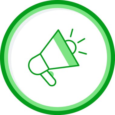 megafon web simgesi, vektör çizim 