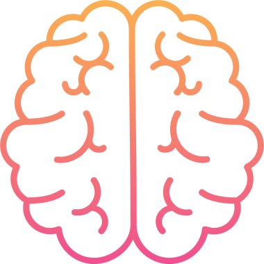 Beyin. Web simgesi basit illüstrasyon 