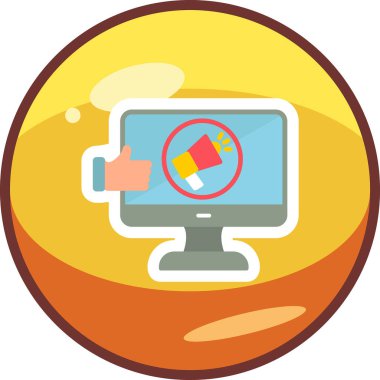 Viral pazarlama düz simgesi, vektör çizim                      