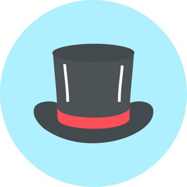 Sihirli Şapka web simgesi, vektör illüstrasyonu 