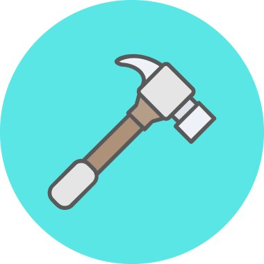 Çekiç ağı simgesi, basit vektör illüstrasyonu 