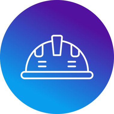 Kask simgesi vektör illüstrasyonu 