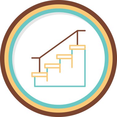 merdiven simgesi, ağ basit illüstrasyon