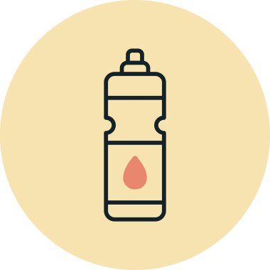 Su şişesi. Web simgesi basit illüstrasyon