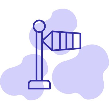 Modern Rüzgar İşareti simgesinin vektör illüstrasyonu                