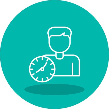 zaman yönetimi simgesi, vektör illüstrasyonu basit tasarım