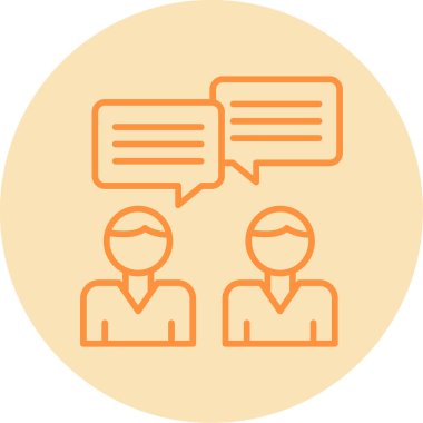 converstation simgesi, vektör illüstrasyonu basit tasarım