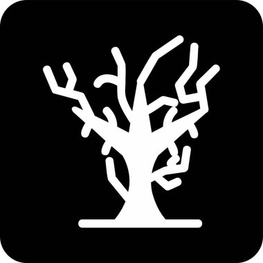 Kuru Ağaç ikonu, vektör illüstrasyonu