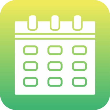 Takvim simgesi, vektör illüstrasyonu basit tasarım