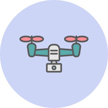 5g Drone simgesi, vektör illüstrasyonu, basit tasarım