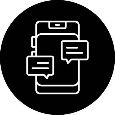 Sohbet baloncukları simgesi, vektör illüstrasyonu basit tasarım