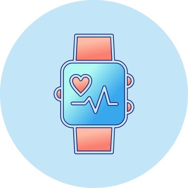 smart watch icon, vector illustration simple design