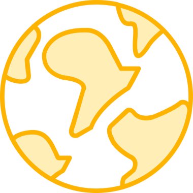 toprak küresi simgesi, vektör illüstrasyonu basit tasarım