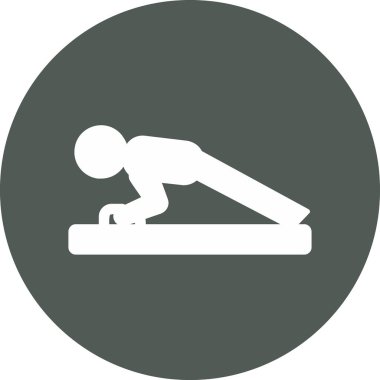 İnsanoğlu egzersiz yapıyor, spor simgesi, vektör 