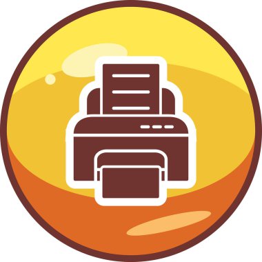 yazıcı web simgesi basit illüstrasyon 