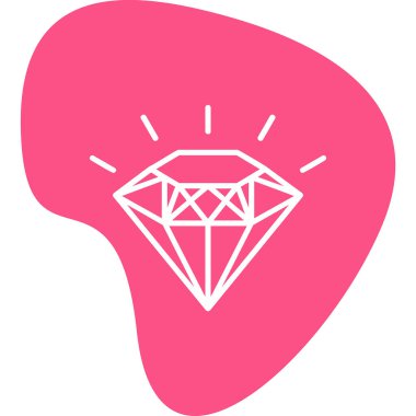 Mücevher ikonu. Web için vektör simgesinin özet çizimi