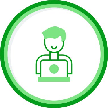 Yazılım Mühendisi Web simgesi vektör çizimi