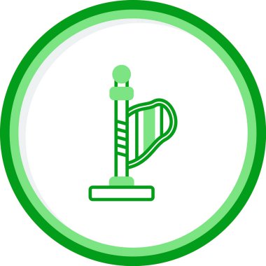 Eşsiz harp simgesi vektör illüstrasyonu