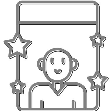 Sosyal medya etki simgesi, vektör illüstrasyonu basit tasarım