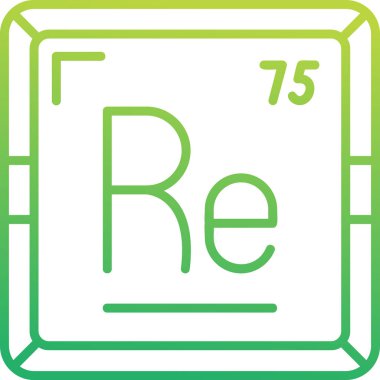 Rhenium modern simgesinin vektör illüstrasyonu                      