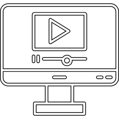 video oynatıcı simgesi, vektör illüstrasyonu basit tasarım