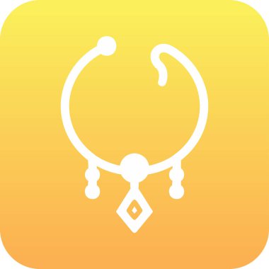 kolye simgesi vektör illüstrasyonu